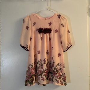 Flowery shirt in pink